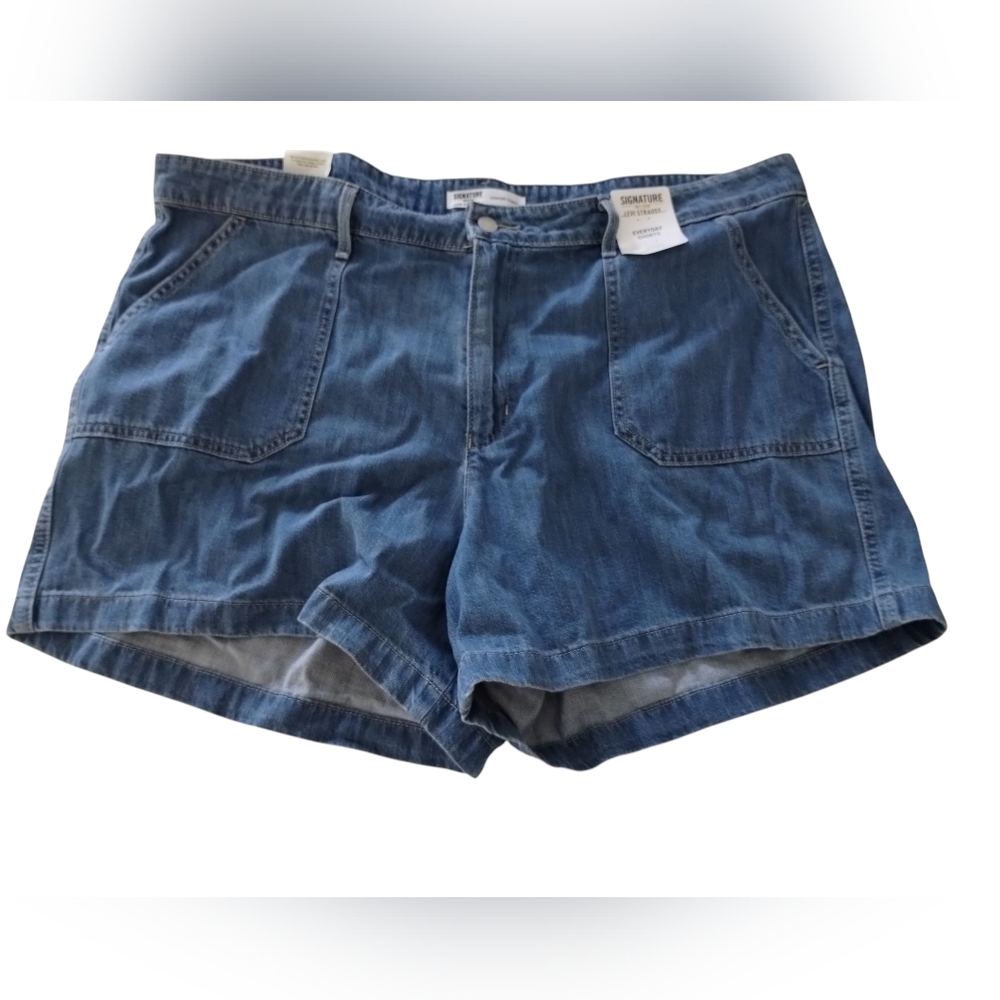 Levi's Strauss Shorts High Rise Mid Length Size 20/W35 Water Less / Pockets